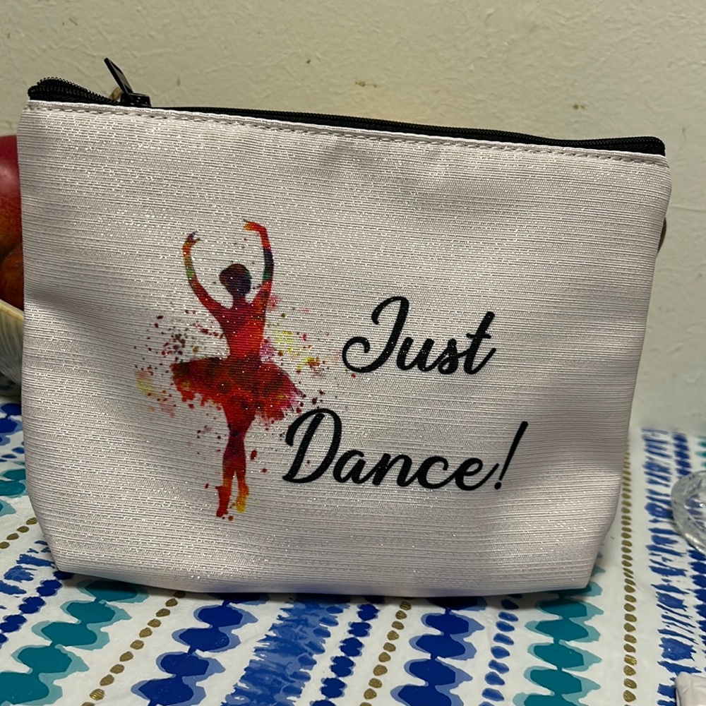 New Dance Makeup Bag. Inspirational Ballet Dancer Cosmetic Bag.